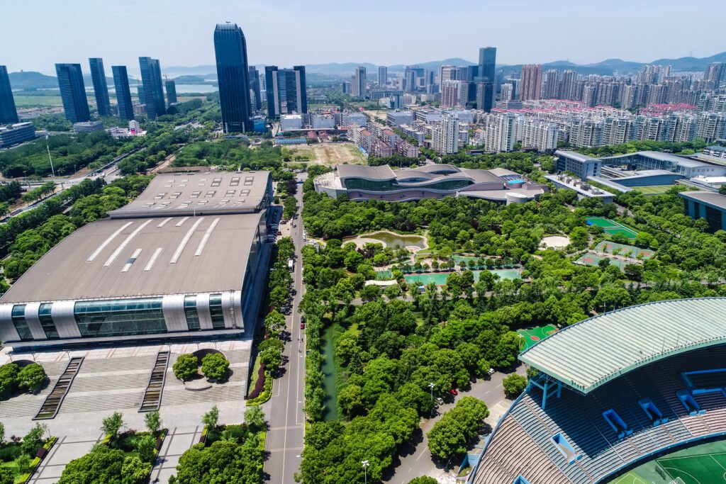 Office space near Purvanchal Royal Park Sector 137 with surrounding commercial development