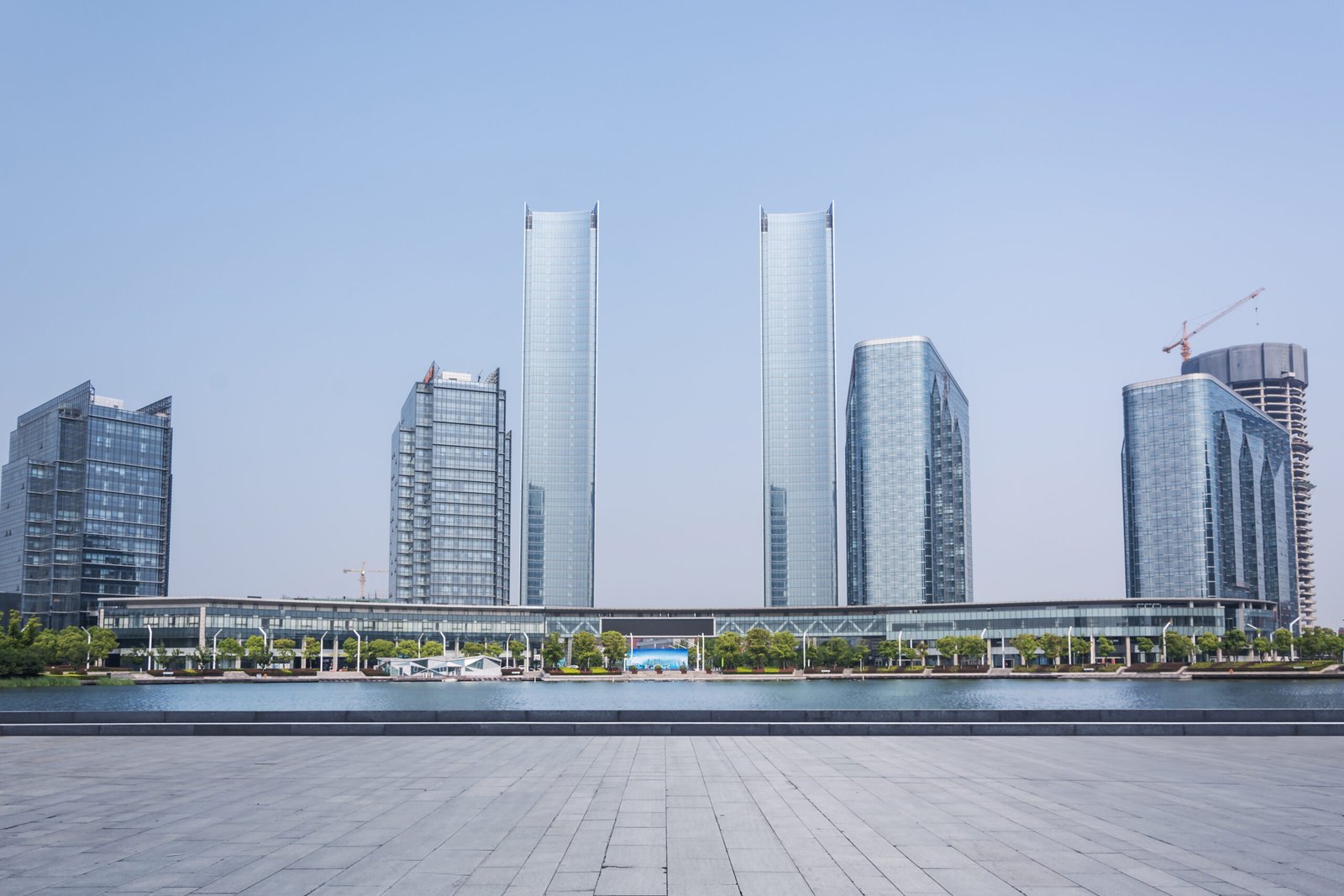 Modern commercial towers representing business spaces near Candor TechSpace in Sector 135