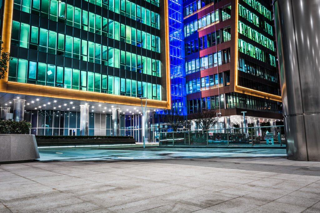 Modern commercial building representing affordable office near Paras Tiera suitable for shared office workspaces.