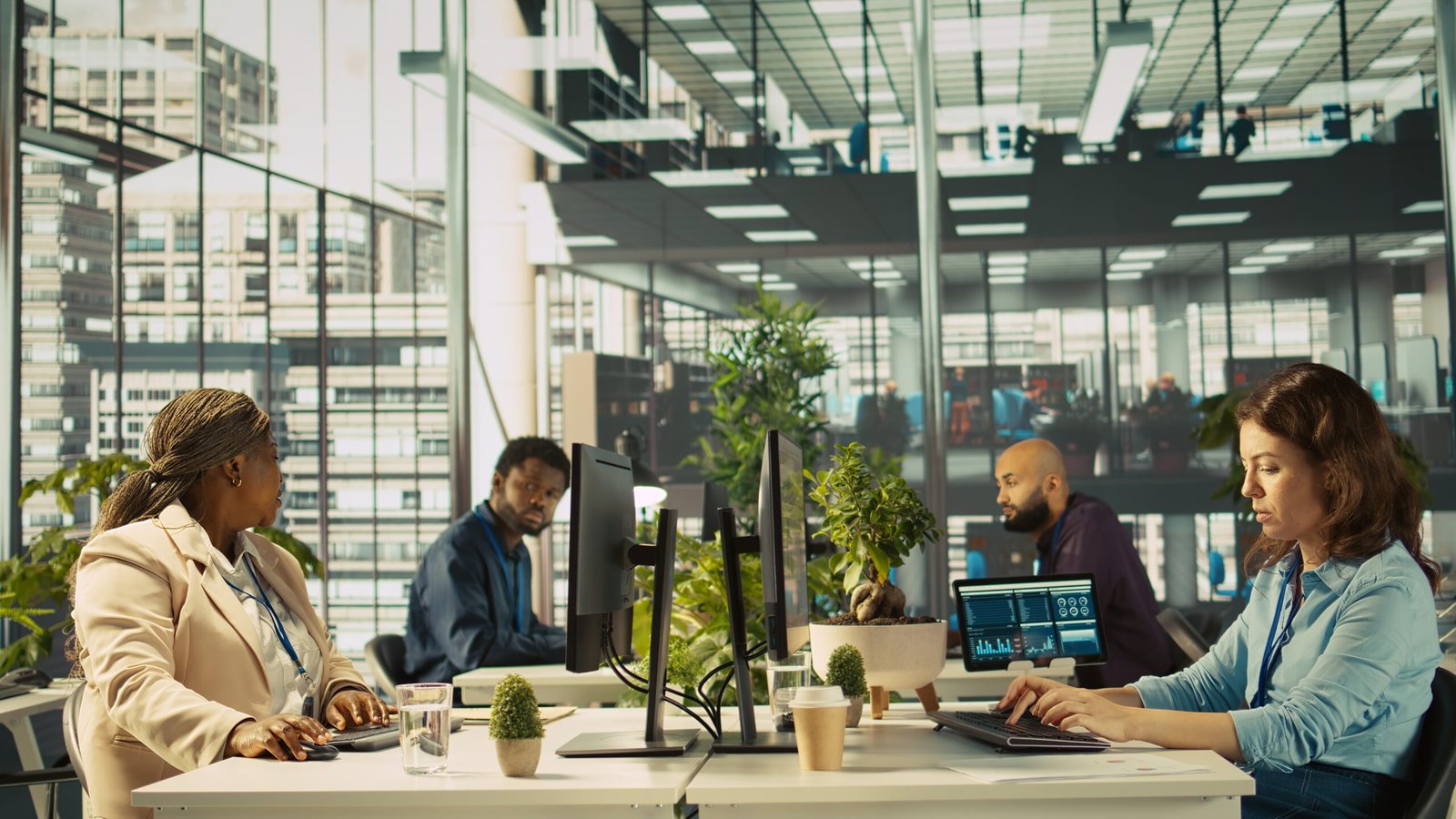 Modern connected office in sector 136 Noida powered by high fiber density infrastructure.