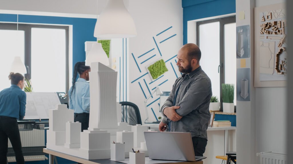 Creative workspace inside design studios sector 136 Noida supporting cross-team collaboration.